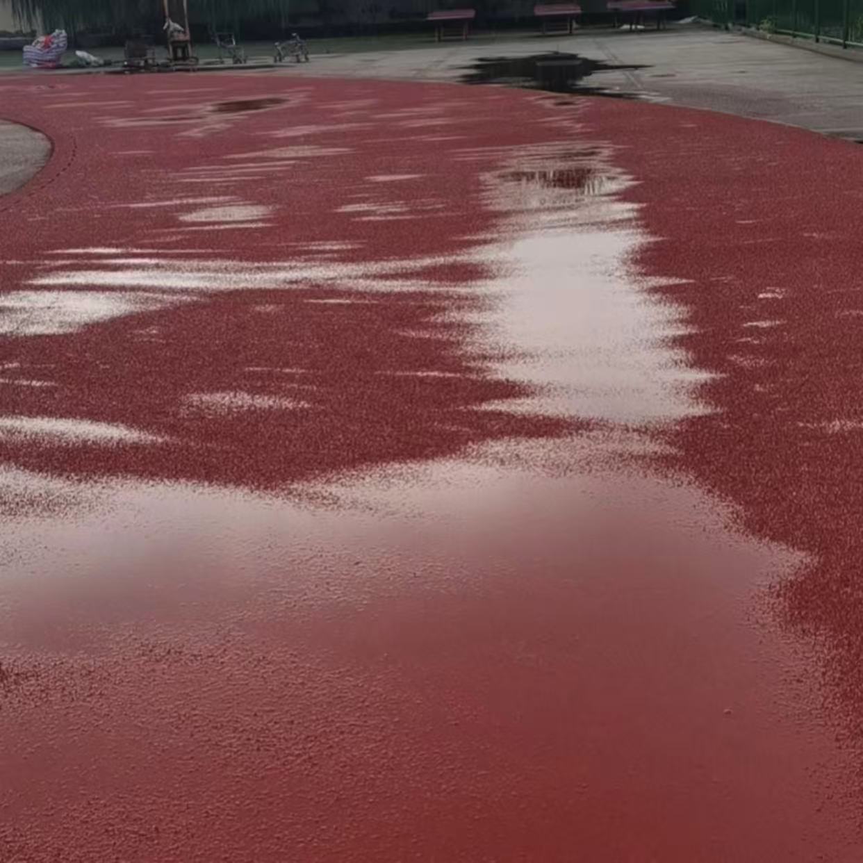 塑胶跑道积水,究竟为何?